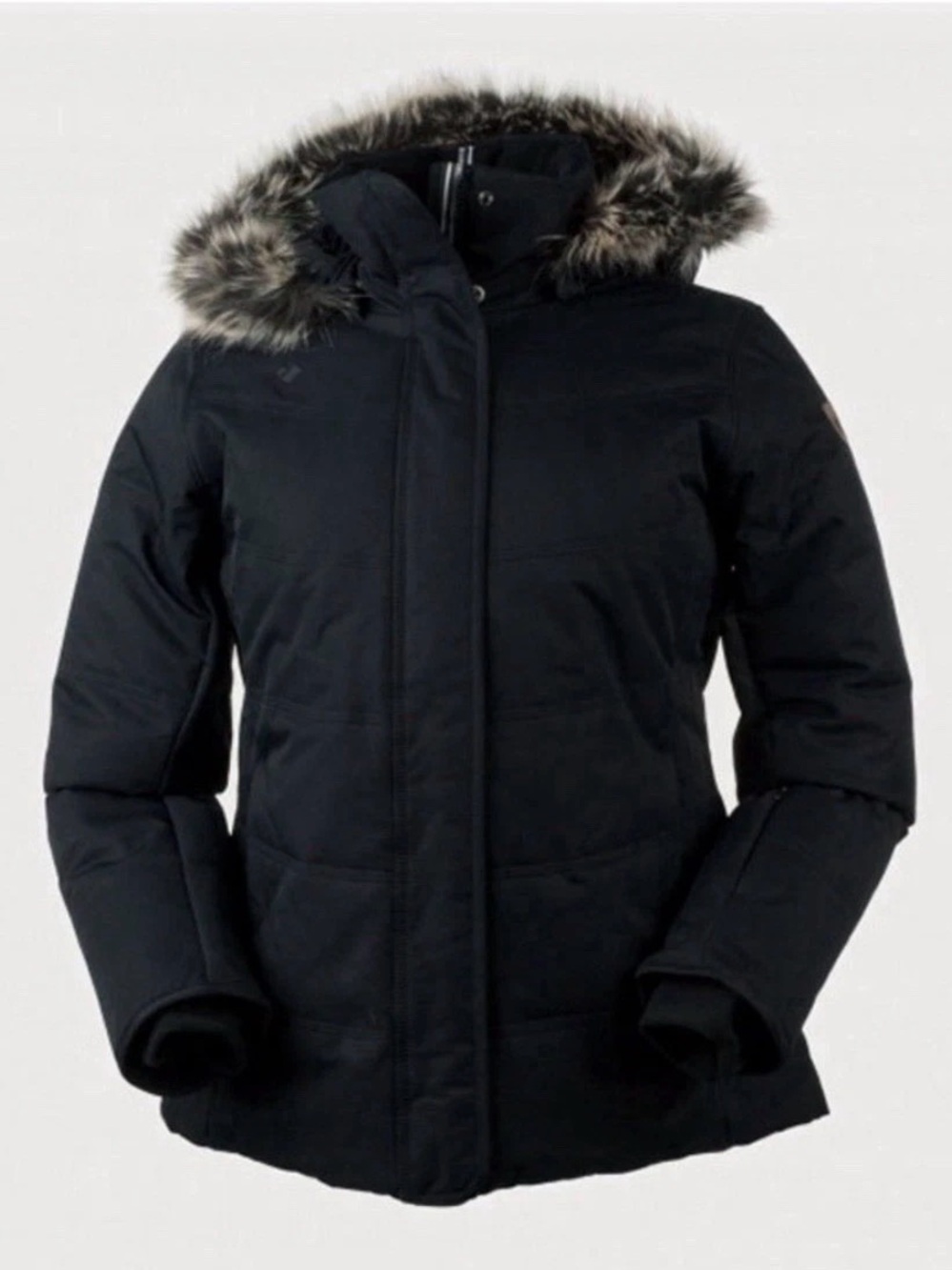 Obermeyer Black Faux-Fur Hooded Puffer Jacket